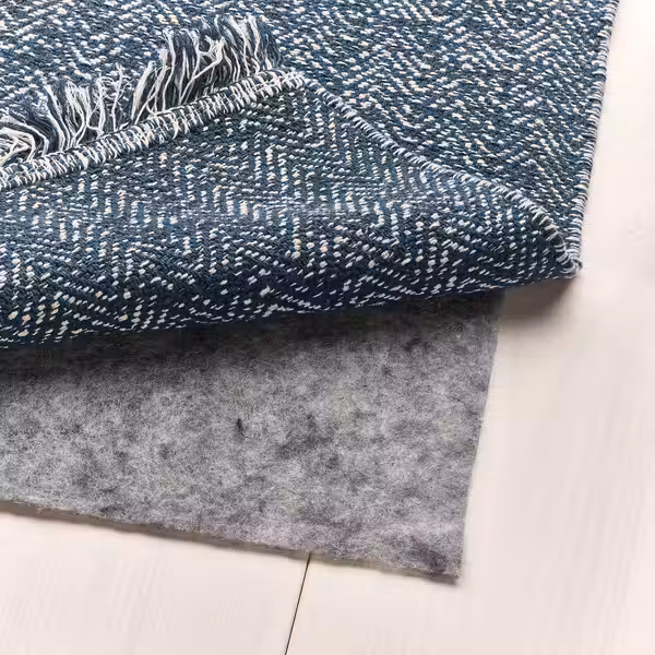 LOKBYTE ЛОКБЮТЕ Ковер, безворсовый - темно-синий/светло-бежевый 170x240 см - схема-чертеж с размерами