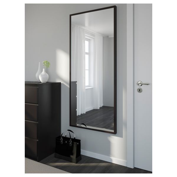 Зеркало СТАВЕ, черно-коричневый - фото 2