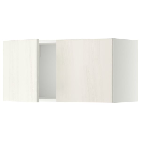 Навесной шкаф с 2 дверями МЕТОД, белый, Росдаль белый (80x40 см) - схема-чертеж с размерами