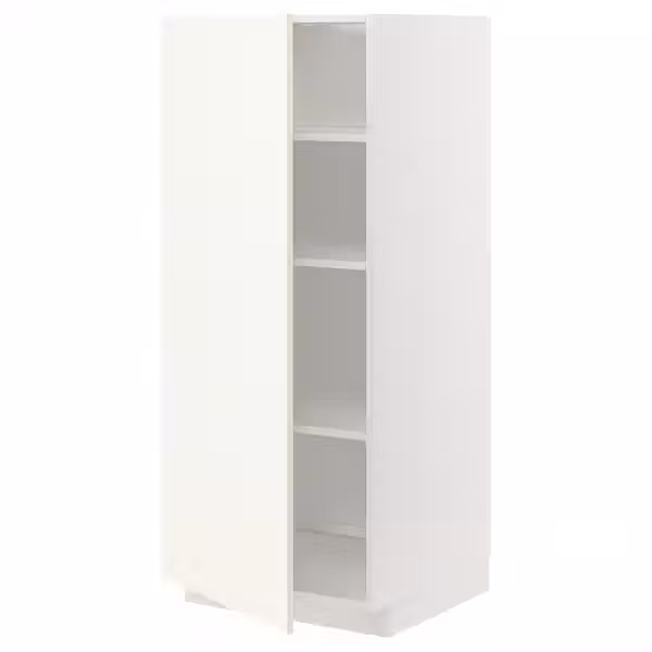 METOD Высокий шкаф с полками - белый/Vallstena белый 60x60x140 см - фото 1