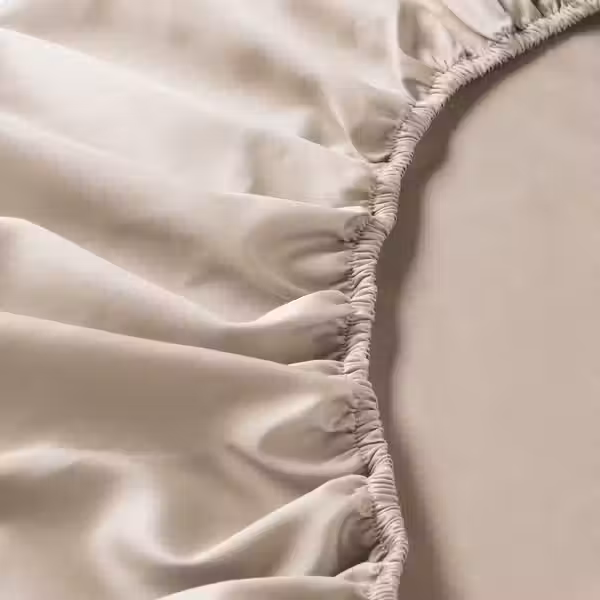 NATTJASMIN Простыня натяжная - светло-бежевый 160x200 см - фото 5