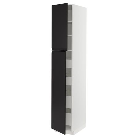 Высокий шкаф, 2 дверцы, 4 ящика IKEA METOD МЕТОД, MAXIMERA МАКСИМЕРА 394.930.96