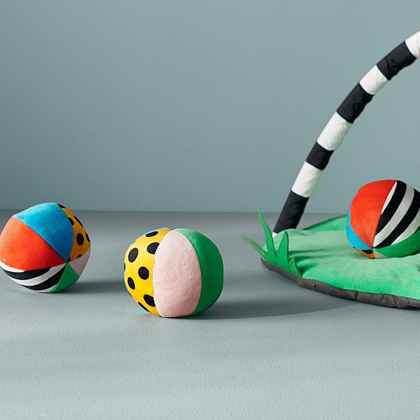 Мягкая игрушка, мяч, разноцветный IKEA KLAPPA КЛАППА 803.726.52 - схема-чертеж с размерами