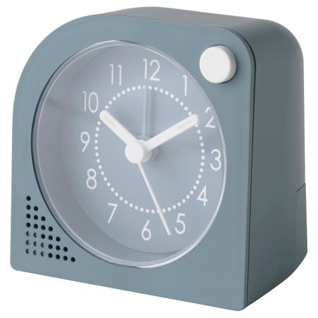 Будильник, низковольтный, бирюзовый, 8x8 см IKEA TJINGA ТЬИНГА 905.408.91