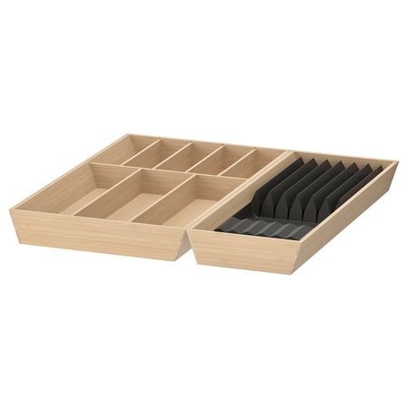 UPPDATERA Лоток для приборов/лоток для ножей - светлый бамбук 52x50 см