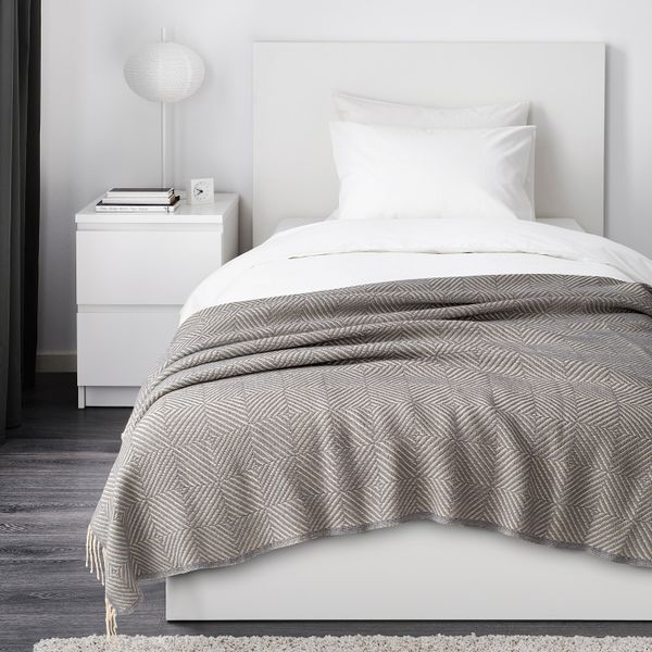 Плед, бежевый 140x180 см IKEA SIDENÖRT СИДЕНЁРТ 604.352.45 - фото 4