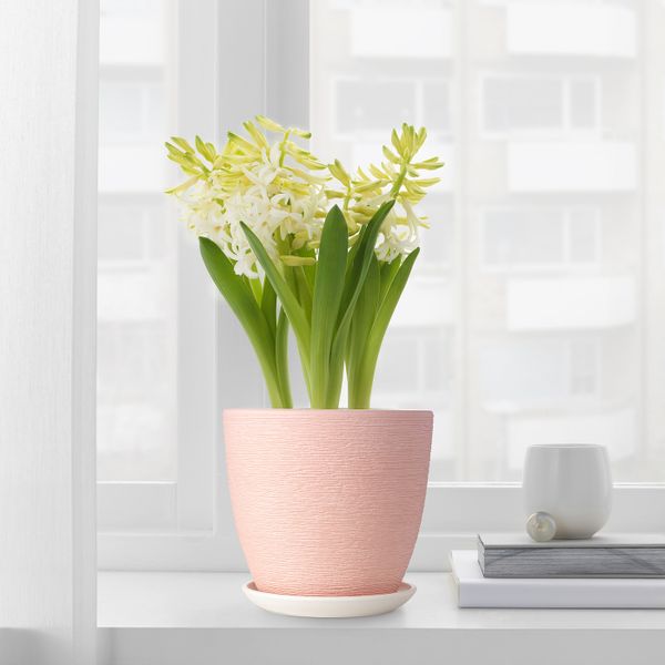 Горшок цветочный, светло-розовый 19 см IKEA СКАКИГ 904.313.59 - схема-чертеж с размерами