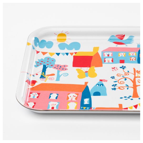 Поднос СОММАР 2019, разноцветный (20x28 см) - схема-чертеж с размерами