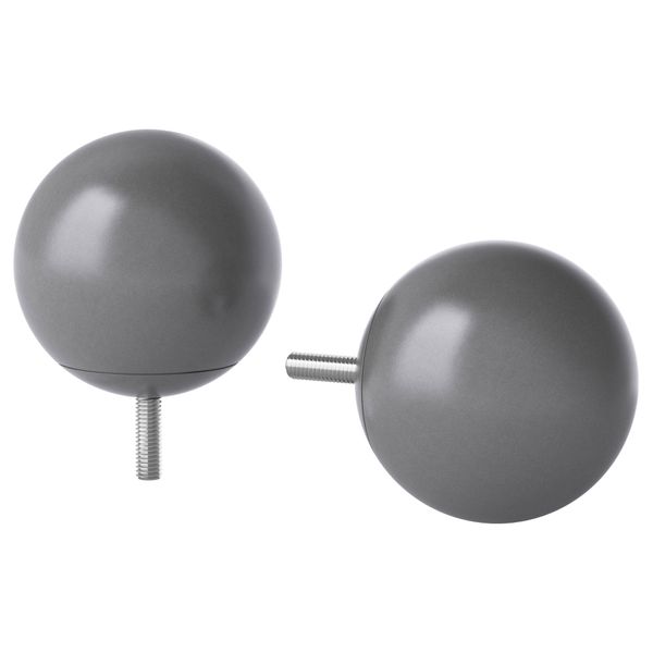 Наконечники, 2 шт. ВЭСЕНТЛИГ, серебристый - схема-чертеж с размерами