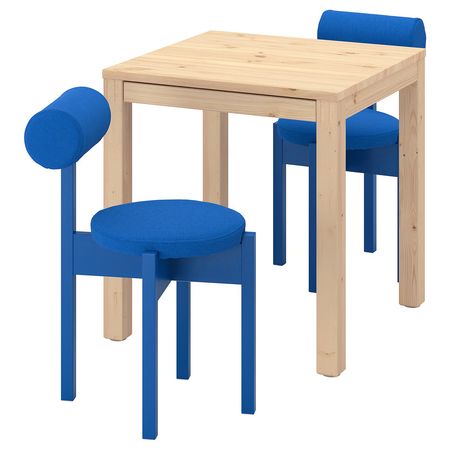 IKEA PS 2026 IKEA PS 2026 Стол и 2 стула - сосна/Knäbäck ярко-синий 70x70 см