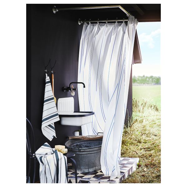 Банное полотенце, белый, синий 70x140 см IKEA ОТТШЁН 804.325.71 - фото 5