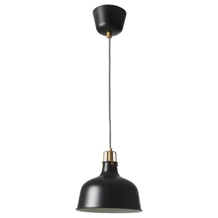 Подвесной светильник, черный, 23 см IKEA РАНАРП 203.995.60