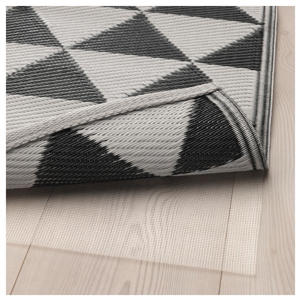Ковер безворсовый, для дома/улицы СОММАР 2018, черный/серый (75x200 см) - схема-чертеж с размерами