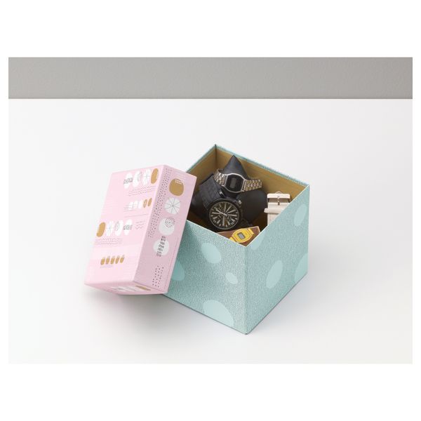 Коробка с крышкой КВИТТРА, разноцветный (15x15x15 см) - фото 2