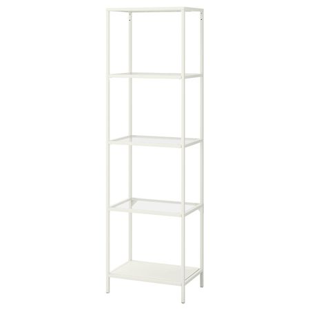 Стеллаж, белый/стекло 51x175 см IKEA VITTSJÖ ВИТШЁ 703.834.39