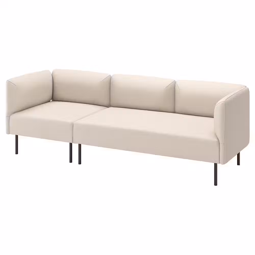 LILLEHEM 3-местный модульный диван - Vissle/бежевый металлический - схема-чертеж с размерами