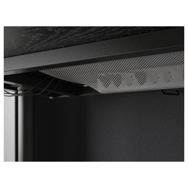 Стол для приемной БЕКАНТ, черно-коричневый, черный (160x80 120 см) - схема-чертеж с размерами