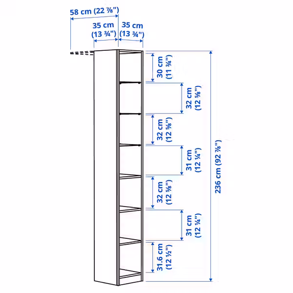PAX - схема-чертеж с размерами