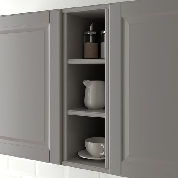 TORNVIKEN Открытый шкаф - серый 20x37x60 см - схема-чертеж с размерами