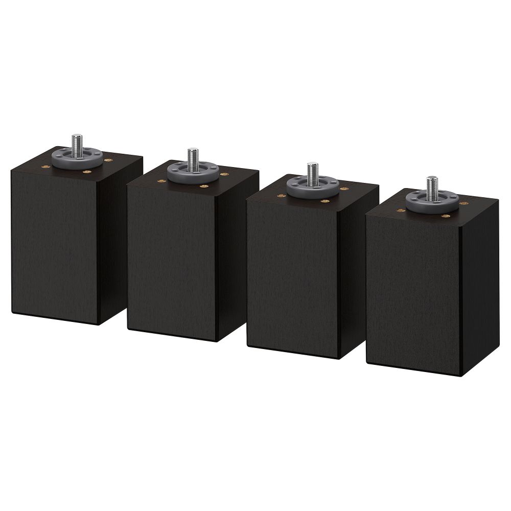 Ножка, черная морилка, 10 см IKEA BRENNÅSEN 202.996.88 - фото 1