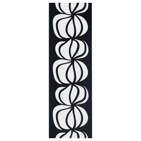 Узкая гардина УЛЛА-СТИНА, черный/белый (60x300 см)