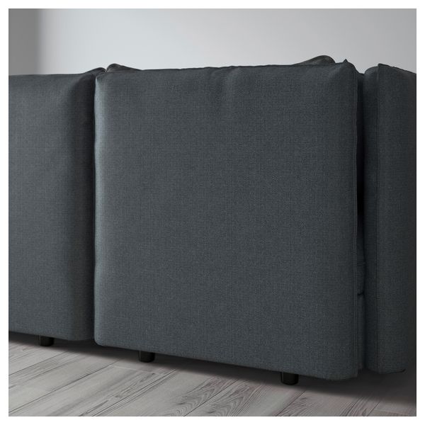 6-местный диван-кровать ВАЛЛЕНТУНА, Хилларед темно-серый - схема-чертеж с размерами