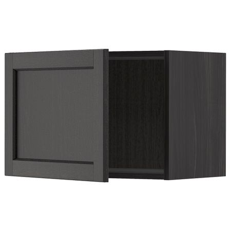 Шкаф навесной, черный/Лерхюттан черная морилка 60x40 см IKEA МЕТОД 792.614.38