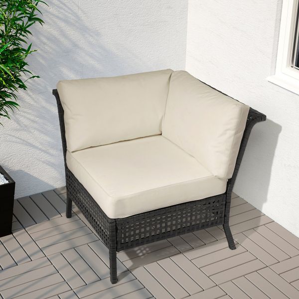 Садовая угловая секция, черно-коричневый IKEA KUNGSHOLMEN КУНГСХОЛЬМЕН 803.761.22 - фото 4