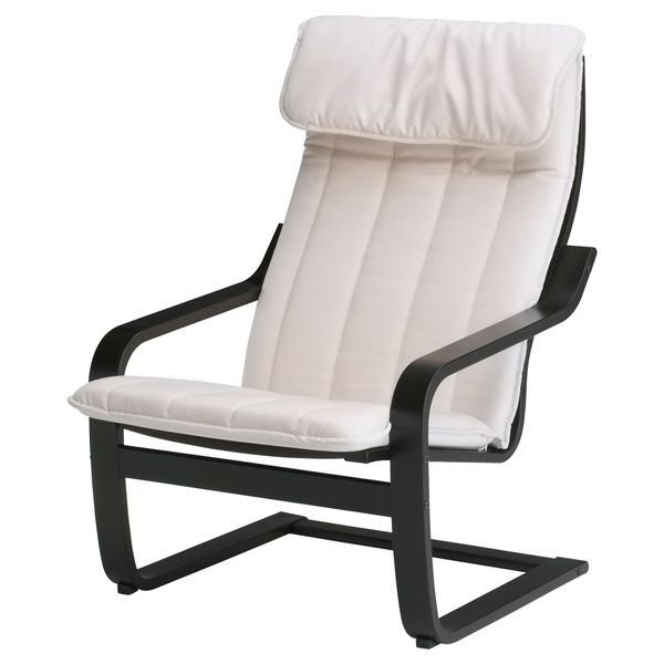 Кресло ПОЭНГ, черно-коричневый, Ранста неокрашенный - фото 1