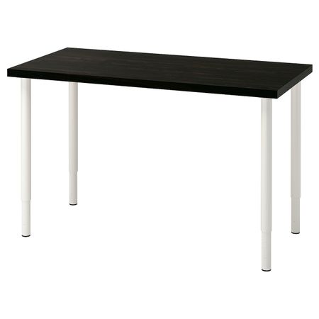 Письменный стол, черно-коричневый/белый 120x60 см IKEA LAGKAPTEN ЛАГКАПТЕН / OLOV ОЛОВ 994.170.28