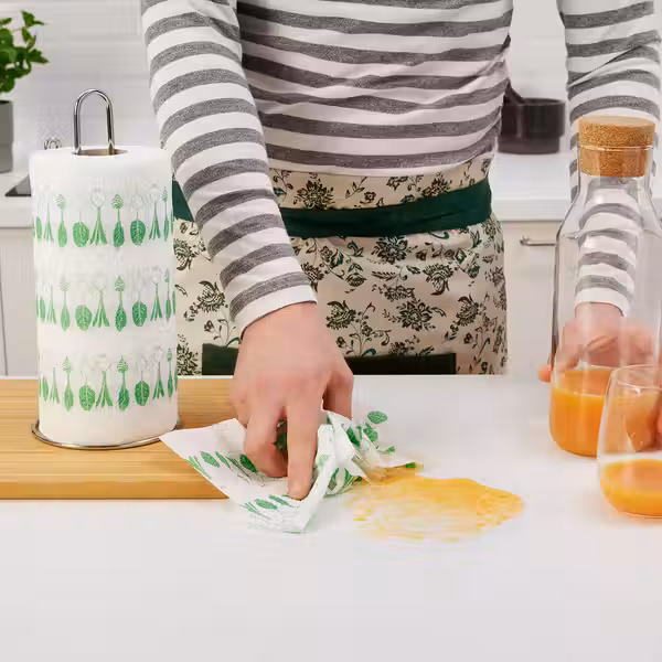 FAMILJ Кухонный рулон - с рисунком ярко-зеленый/белый - фото 5
