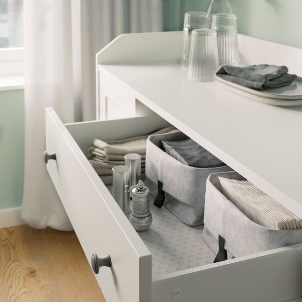 Сервант, белый 140x84 см IKEA HAUGA ХАУГА 804.072.94 - фото 14