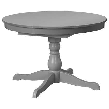 Раздвижной стол, серый 110/155 см IKEA INGATORP ИНГАТОРП 004.811.84