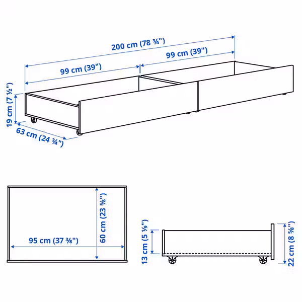 IKEA, дополнительный ракурс - схема-чертеж с размерами