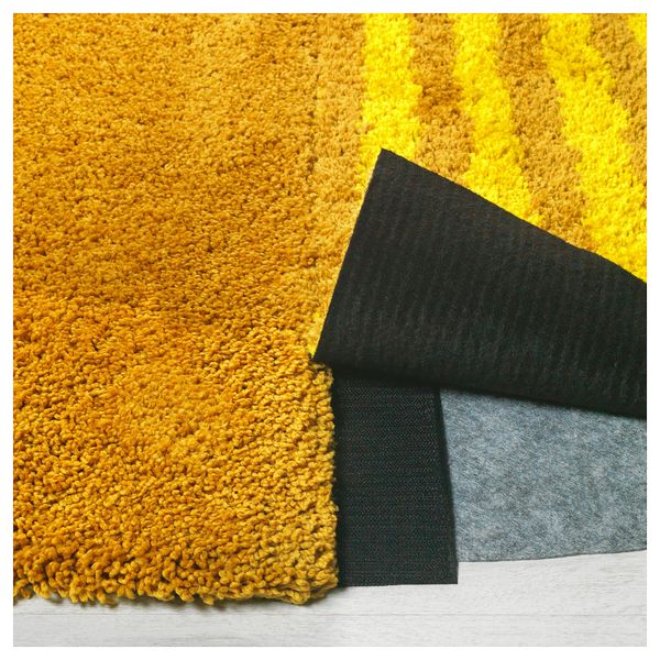 Ковер, короткий ворс СЬЕЛЬВСТЭНДИГ, желтый (148x259 см) - фото 3