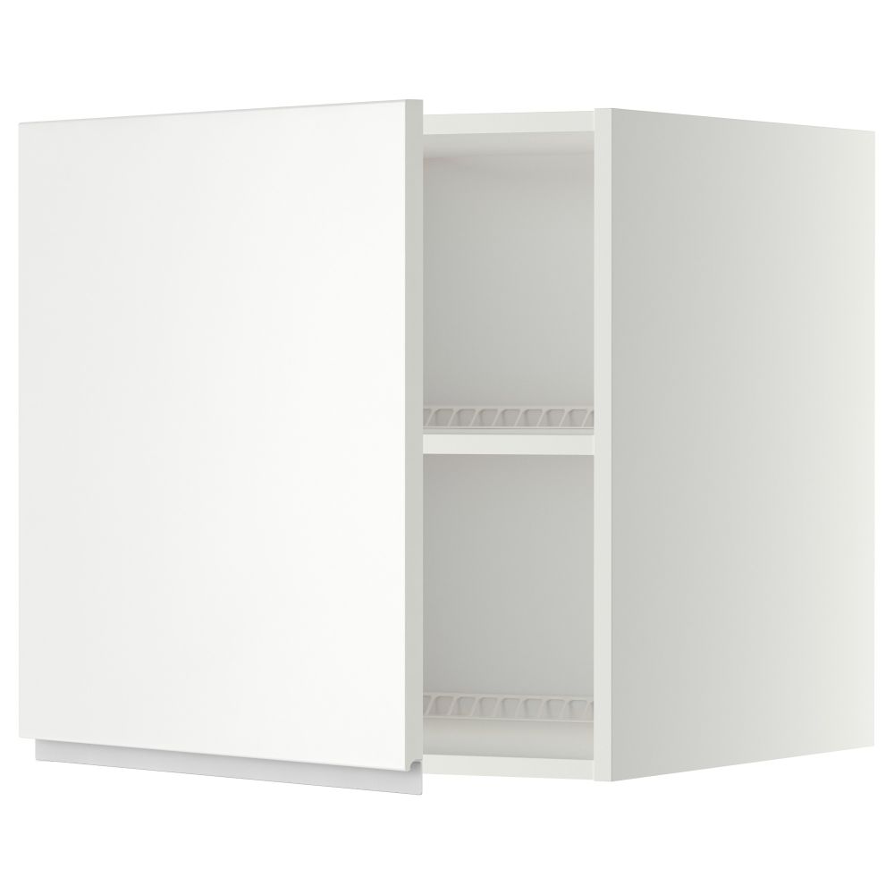 Верхний шкаф на холодильник, морозильник МЕТОД, белый, Нодста белый - схема-чертеж с размерами