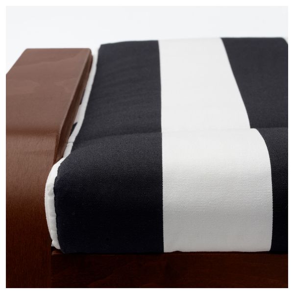 Табурет для ног ПОЭНГ, классический коричневый, Стенли черный/белый - схема-чертеж с размерами