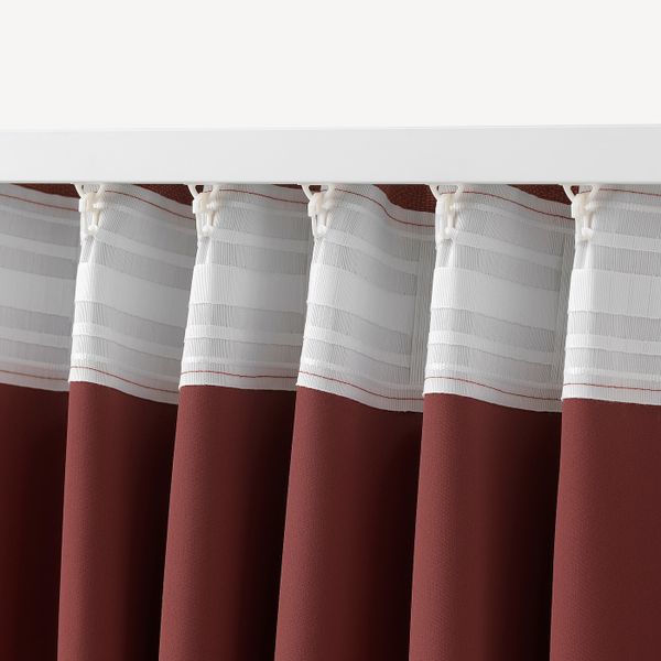 Затемняющие гардины, 1 пара, коричнево-красный, 145x300 см IKEA АННАКАЙСА 903.952.62 - схема-чертеж с размерами