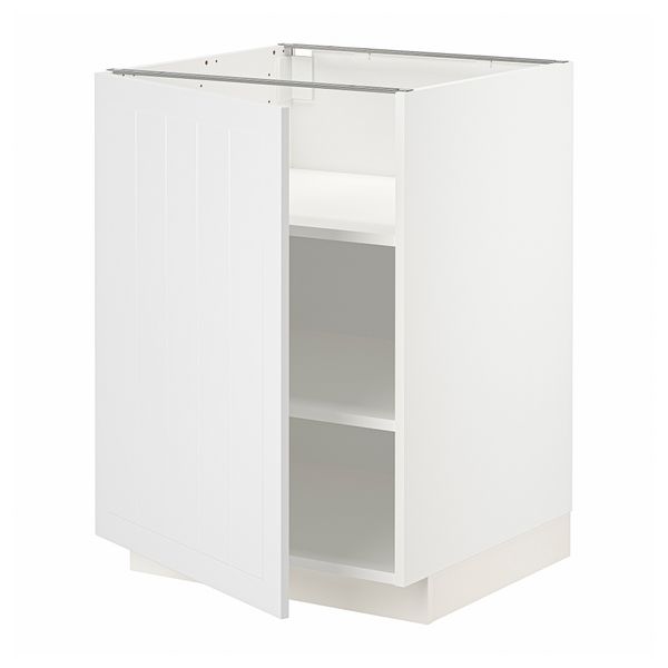 Напольный шкаф с полками, белый, Stensund белый, 60x60 см IKEA METOD МЕТОД 394.581.06 - фото 1