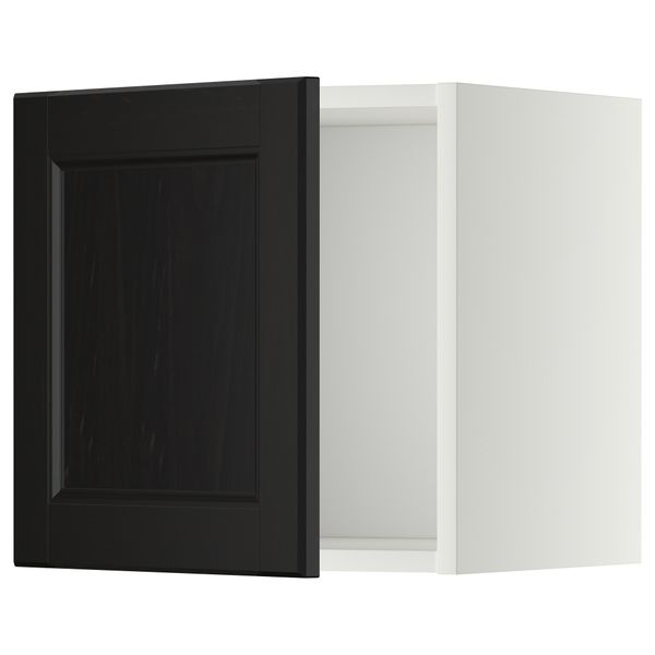 Шкаф навесной МЕТОД, белый, Лаксарби черно-коричневый - схема-чертеж с размерами