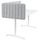 Стол с экраном, белый, серый 160x80 48 см IKEA BEKANT БЕКАНТ 893.873.81