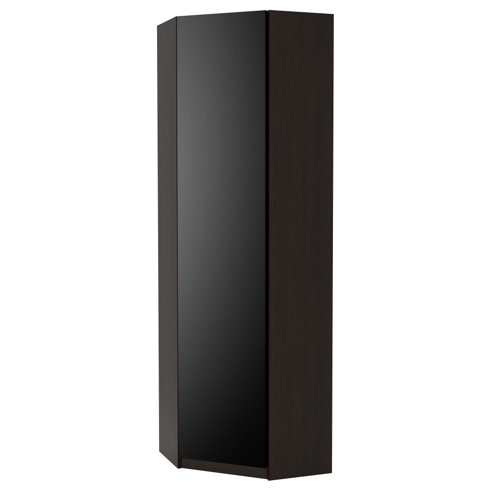 Гардероб угловой ПАКС, черно-коричневый, Танем черный - схема-чертеж с размерами