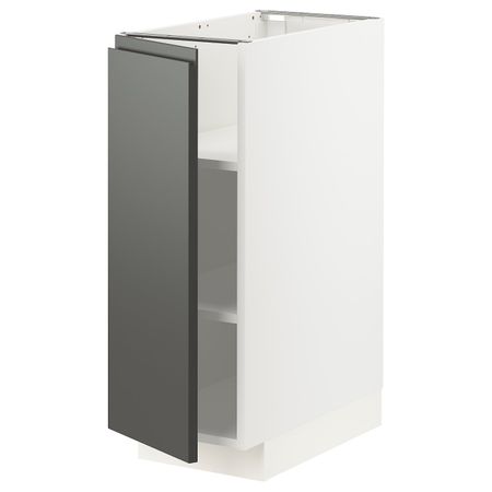 Напольный шкаф с полками, белый/Воксторп темно-серый 30x60 см IKEA METOD МЕТОД 794.448.72