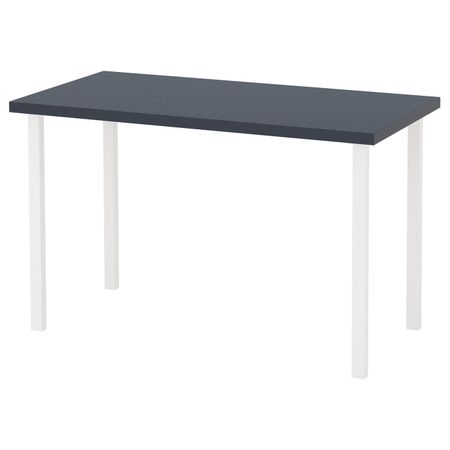 Стол, геометрический синий, белый 120x60 см IKEA ЛИННМОН / ГОДВИН 392.792.56
