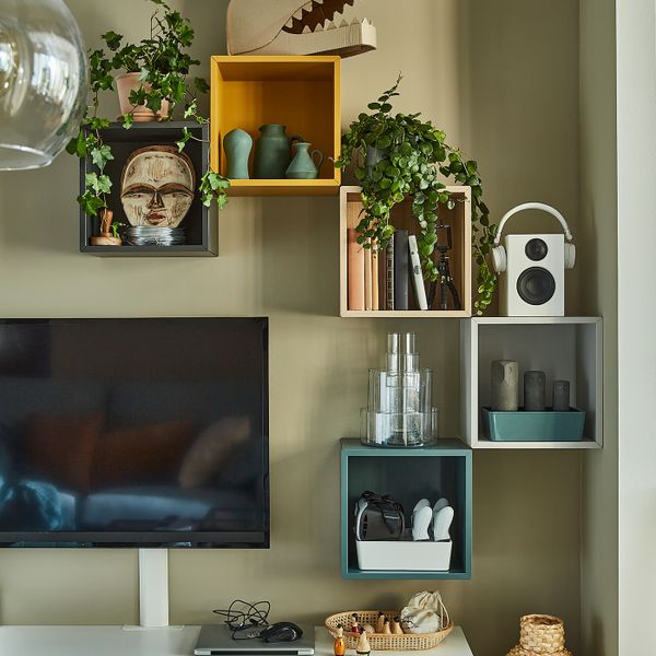 Шкаф, серо-бирюзовый 35x25x35 см IKEA EKET ЭКЕТ 204.741.49 - фото 3