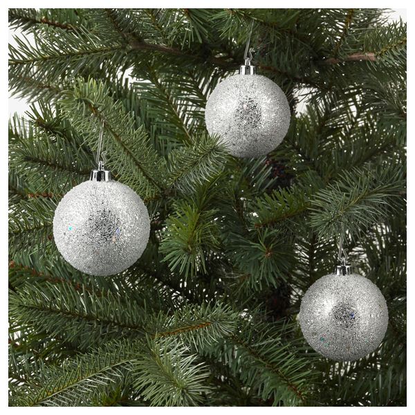 Украшение, шар ВИНТЕР 2017, серебристый (7 см) - схема-чертеж с размерами