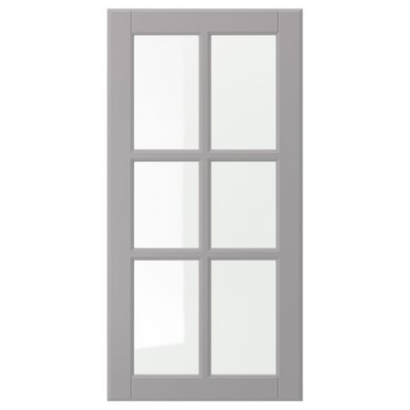 Стеклянная дверь, серый, 40x80 см IKEA BODBYN БУДБИН 304.850.48