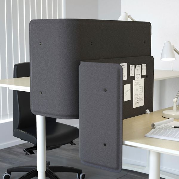 Экран для письменного стола, серый 55 см IKEA БЕКАНТ 703.919.53 - фото 3