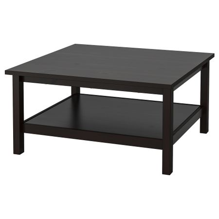 Журнальный стол, черно-коричневый, 90x90 см IKEA HEMNES ХЕМНЭС 101.762.92