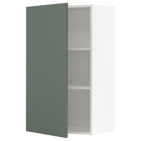 Навесной шкаф с полками, белый/Бодарп серо-зеленый 60x100 см IKEA METOD МЕТОД 994.444.42